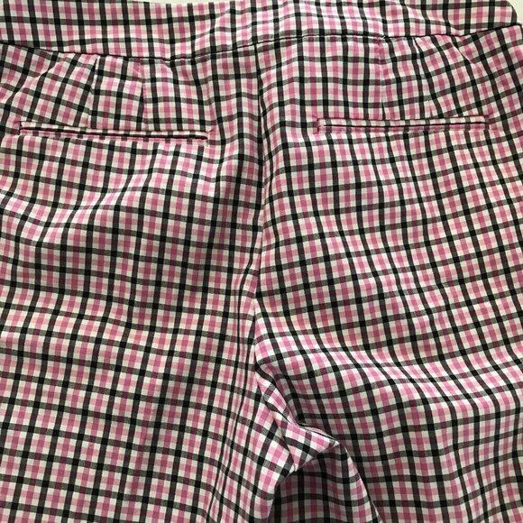 NWOT - Jones New York Sport Stretch Pink Plaid Check Bermuda Shorts - Picture 9 of 14